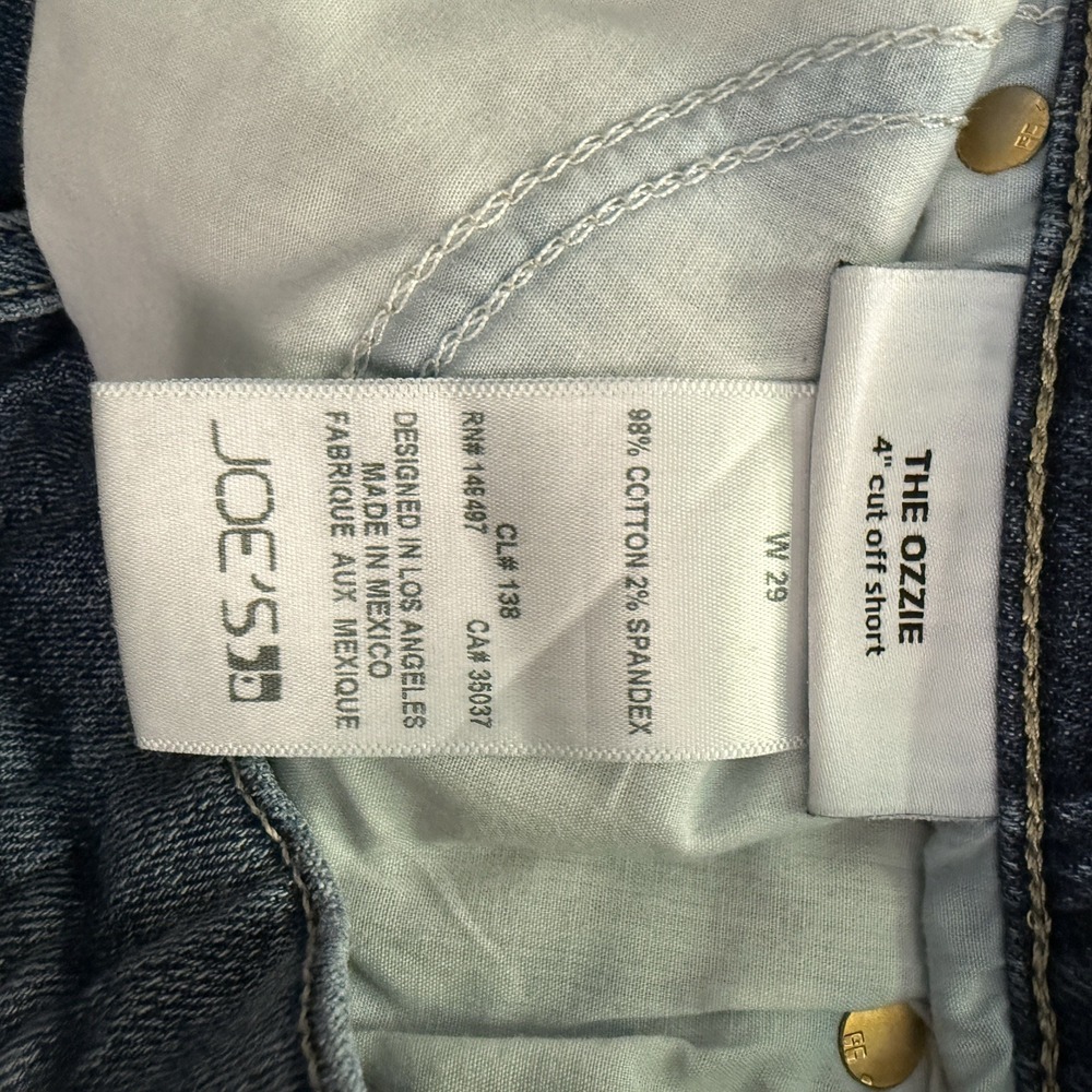 Joe's Jeans Womens 29 The Ozzie Cut Off Shorts Blue Denim Distressed Frayed Hem - Picture 5 of 9